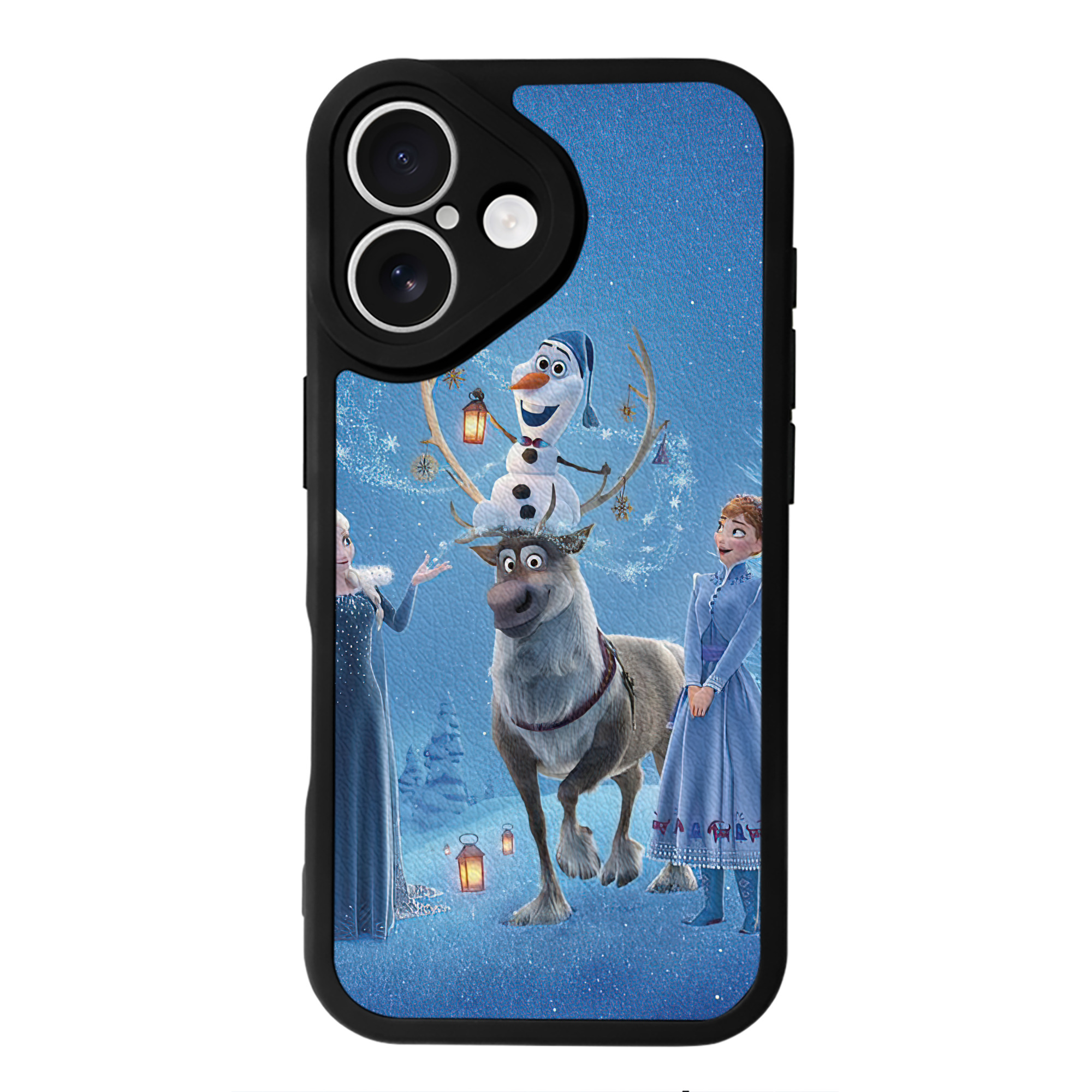 （画像用） アナと雪の女王 アンナ エルサ Frozen Anna Elsa 【iPhone 16シリーズ対応】シリコンスマホケース（レザー調） 材質：シリコン